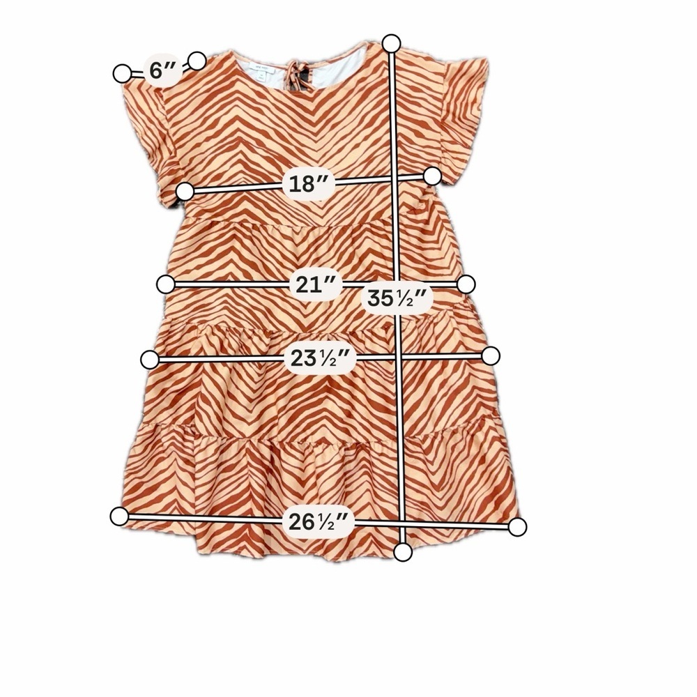 Nine West Zebra Print Tiered Mini Dress Size Medium - Picture 8 of 8